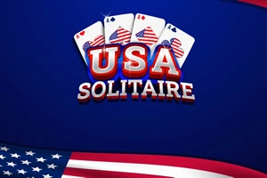Um jogo de Klondike Solitaire ao estilo americano.